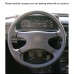111Loncky Black Genuine Leather Custom Fit Car Steering Wheel Cover for Lada Niva 2006 2007 2008 2009 2010 2011 2012 2013 2014 2015 2016 2017 Accessories