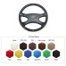 111Loncky Black Genuine Leather Custom Fit Car Steering Wheel Cover for Lada Niva 2006 2007 2008 2009 2010 2011 2012 2013 2014 2015 2016 2017 Accessories