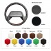 111Loncky Car Custom Fit OEM Black Genuine Leather Steering Wheel Cover for Lada 2114 2001-2013 Lada 2108 1998-2005 Lada 2115 1998-2012 Accessories