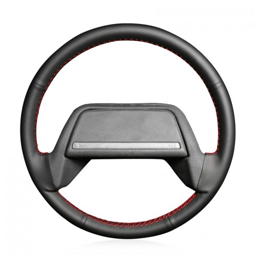 Loncky Car Custom Fit OEM Black Genuine Leather Steering Wheel Cover for Lada 2114 2001-2013 Lada 2108 1998-2005 Lada 2115 1998-2012 Accessories