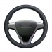 111Loncky Car Custom Fit OEM Black Genuine Leather Steering Wheel Cover for Lada Vesta 2015 2016 2017 2018 2019 Lada Xray 2015 2016 2017 2018 2019 Accessories