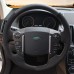 111Loncky Auto Custom Fit OEM Black Genuine Leather Suede Car Steering Wheel Cover for Land Rover Freelander 2 2013 2014 2015 Accessories