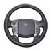 111Loncky Auto Custom Fit OEM Black Genuine Leather Car Steering Wheel Cover for Land Rover Discovery 4 2010 2011 2012 2013 2014 2015 2016 Accessories 