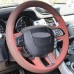 111Loncky Auto Custom Fit OEM Genuine Leather Suede Car Steering Wheel Cover for 2012 2013 2014 2015 2016 Land Rover Range Rover Evoque Interior Accessories