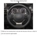 111Loncky Auto Custom Fit OEM Black Genuine Leather Suede Car Steering Wheel Cover for Lexus IS200t 2016 2017 IS250 2014 2015 IS300 2016-2019 IS350 2014-2019 is F-Sport 2014 2015 2016 Accessories Protector