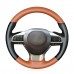 111Loncky Auto Custom Fit OEM Black Genuine Leather Cayenne Brown Leather Car Steering Wheel Cover for Lexus ES300h 2016 2017 2018 ES350 2016 2017 2018 Accessories