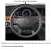 111Loncky Car Custom Fit OEM Black Genuine Leather Steering Wheel Cover for 2007 2008 2009 Mercedes Benz S550 / 2007 2008 2009 Mercedes Benz S550 4MATIC / 2007 2008 2009 Mercedes Benz S600 Accessories