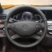 111Loncky Car Custom Fit OEM Black Genuine Leather Steering Wheel Cover for Mercedes Benz S300 S350 S400 S500 S600 2010-2013 CL-Class 2011 Accessories