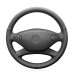 111Loncky Car Custom Fit OEM Black Genuine Leather Steering Wheel Cover for Mercedes Benz S300 S350 S400 S500 S600 2010-2013 CL-Class 2011 Accessories