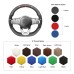 111Loncky Car Custom Fit OEM Black Genuine Leather Suede Steering Wheel Cover for Mercedes-Benz A-Class W177 B-Class W247 C-Class W205 E-Class W213 S-Class W222 G-Class W463