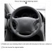 111Loncky Car Custom Fit OEM Black Genuine Leather Suede Steering Wheel Cover for Mercedes Benz W203 C-Class 2001 2002 2003 2004 2005 2006 2007 Accessories