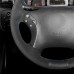 111Loncky Car Custom Fit OEM Black Genuine Leather Suede Steering Wheel Cover for Mercedes Benz W203 C-Class 2001 2002 2003 2004 2005 2006 2007 Accessories