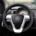 111Loncky Auto Custom Fit OEM Black Genuine Leather Steering Wheel Covers for Smart Fortwo 2009-2013 Smart Forjeremy 2013 Accessories