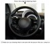 111Loncky Auto Custom Fit OEM Black Genuine Leather Steering Wheel Covers for Smart New Fortwo Forfour 2015 2016 2017 Accessories
