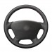 111Loncky Car Custom Fit OEM Black Genuine Leather Steering Wheel Cover for Mercedes-Benz W163 M-Class ML230 ML270 ML320 ML350 ML430 ML500 1997-2005 Accessories