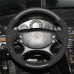 111Loncky Car Custom Fit OEM Black Genuine Leather Suede Steering Wheel Cover for Mercedes Benz E63 AMG 2006-2008 CLS 63 AMG 2007 Accessories