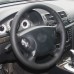 111Loncky Car Custom Fit OEM Black Genuine Leather Steering Wheel Cover for Mercedes Benz W210 E240 E63 E320 E280 2002-2005