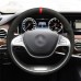 111Loncky Car Custom Fit OEM Black Suede Steering Wheel Cover for Mercedes Benz S-Class 2014 2015 2016 2017 Accessories