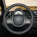 111Loncky Auto Custom Fit OEM Black Genuine Leather Steering Wheel Covers for Smart Fortwo Accessories