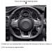 111Loncky Auto Custom Fit OEM Black Genuine Leather Black Suede Steering Wheel Covers for Mercedes-Benz A 45 AMG 2016-2018 / C 43 63 AMG 2015-2018 / CLA 45 2015-2018 / CLS 63 AMG 2014-2017/ E 43 63 AMG 2016-2018 Accessories