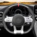 111Loncky Custom Fit Car OEM Hand Stitched PU Carbon Fiber Black Genuine Leather Steering Wheel Cover for Mercedes Benz AMG CLA CLS GLC GLE GLB S E W177 C190 R190 W205 C118 C257 W213 H247 X253 W167 X167 W222 Interior Accessories