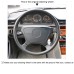 111Loncky Car Custom Fit OEM Black Genuine Leather Steering Wheel Cover for Mercedes Benz E-Class W210 E200 E240 E280 E320 1995-2002 W140 S320 S350 S420 1991-1995