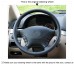 111Loncky Black Genuine Leather Custom Fit Car Steering Wheel Cover for Mercedes Benz W639 Viano 2006 2007 2008 2009 2010 2011 Vito 2010-2015 Volkswagen VW Crafter 2006-2016