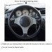 111Loncky Car Custom Fit OEM Black Genuine Leather Steering Wheel Cover for Mitsubishi Lancer Evolution 8 VIII 2003-2005 Lancer Evolution 9 IX 2005-2007 Accessories