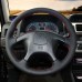 111Loncky Auto Custom Fit OEM Black Genuine Leather Car Steering Wheel Cover for Mitsubishi Pajero Old Mitsubishi Pajero Sport Accessories
