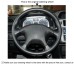 111Loncky Auto Custom Fit OEM Black Genuine Leather Car Steering Wheel Cover for Mitsubishi Pajero Old Mitsubishi Pajero Sport Accessories