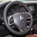 111Loncky Auto Custom Fit OEM Black Genuine Leather Car Steering Wheel Cover for Mitsubishi Outlander 2013-2019 Mitsubishi Mirage 2012-2019 Mitsubishi Eclipse (Cross) 2018-2019 Accessories