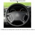 111Loncky Auto Custom Fit OEM Black Genuine Leather Car Steering Wheel Cover for Mitsubishi Pajero 2007 2008 2009 2010 2011 2012 2013 2014 Mitsubishi Galant 2008-2012 Accessories 