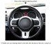 111Loncky Auto Custom Fit OEM Black Genuine Leather Steering Wheel Covers for Mitsubishi Lancer 10 EVO Evolution Accessories