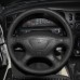 111Loncky Auto Custom Fit OEM Black Genuine Leather Car Steering Wheel Cover for Mitsubishi Pajero Sport 2004 Montero Sport 2004 Accessories