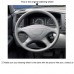 111Loncky Auto Custom Fit OEM Black Genuine Leather Car Steering Wheel Cover for Mitsubishi Pajero Sport 2004 Montero Sport 2004 Accessories