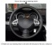 Loncky Auto Custom Fit OEM Black Genuine Leather Steering Wheel Covers for Mitsubishi Lancer X 10 2007-2015 / Outlander 2006-2013 / ASX 2010-2013 / Colt 2008-2012 / Pajero Sport 2008-2016 / for Citroen C- Crosser 2007-2012 Accessories