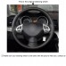 111Loncky Auto Custom Fit OEM Black Genuine Leather Steering Wheel Covers for Mitsubishi Lancer X 10 2007-2015 / Outlander 2006-2013 / ASX 2010-2013 / Colt 2008-2012 / Pajero Sport 2008-2016 / for Citroen C- Crosser 2007-2012 Accessories