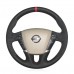 111Loncky Auto Custom Fit OEM Black Genuine Leather Suede Car Steering Wheel Cover for Nissan Teana 2008-2012 Murano 2009 2010 2011 2012 2013 2014 Quest 2011-2017 Accessories