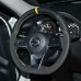 Loncky Auto Custom Fit OEM Black Genuine Leather Suede Car Steering Wheel Cover for Nissan X-Trail 2017-2019 Qashqai 2018 Rogue (Sport) 2017-2019 Leaf 2018 Kicks 2018 Micra 2017-2019 Altima 2019
