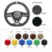 Loncky Auto Custom Fit OEM Black Genuine Leather Suede Car Steering Wheel Cover for Nissan X-Trail 2017-2019 Qashqai 2018 Rogue (Sport) 2017-2019 Leaf 2018 Kicks 2018 Micra 2017-2019 Altima 2019