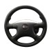 111Loncky Auto Custom Fit OEM Black Genuine Leather Car Steering Wheel Cover for Nissan Almera 2000 2001 2002 2003 Accessories 