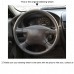 111Loncky Auto Custom Fit OEM Black Genuine Leather Car Steering Wheel Cover for Nissan Sentra 2000 2001 2002 2003 2004 2005 2006 Accessories