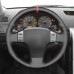 Loncky Auto Black Genuine Leather Custom Fit Car Steering Wheel Cover for  Nissan Skyline V35 2003 2004 2005 2006 / Infiniti G35 2003 2004 2005 2006 Accessories