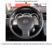 111Loncky Auto Custom Fit OEM Black Genuine Leather Suede Car Steering Wheel Cover for Nissan Tiida 2004-2010 Sylphy 2006-2011 Versa 2007-2011 Versa Note 2007-2012 Accessories