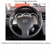 111Loncky Auto Custom Fit OEM Black Genuine Leather Suede Car Steering Wheel Cover for Nissan Tiida 2004-2010 Sylphy 2006-2011 Versa 2007-2011 Versa Note 2007-2012 Accessories