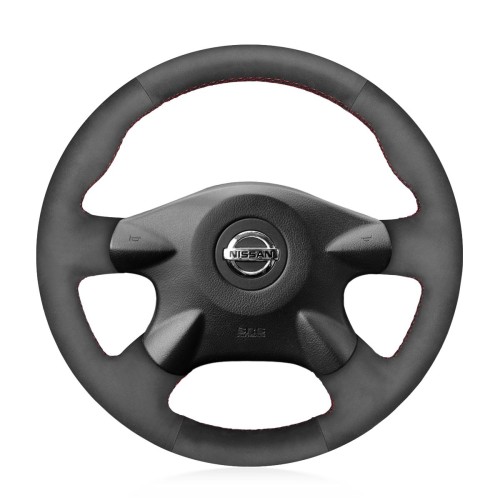 Loncky Auto Custom Fit OEM Black Suede Car Steering Wheel Cover for Nissan Almera N16 Pathfinder Primera Paladin X-Trail Samsung SM3 Infiniti M45 Accessories