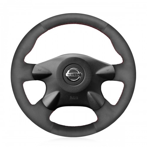 Loncky Auto Custom Fit OEM Black Suede Car Steering Wheel Cover for Nissan Almera N16 Pathfinder Primera Paladin X-Trail Samsung SM3 Infiniti M45 Accessories