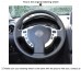 111Loncky Auto Custom Fit OEM Black Genuine Leather Car Steering Wheel Cover for Nissan Qashqai 2007-2013 Rogue 2008-2013 X-Trail 2008-2013 NV200 2010-2016 Sentra 2007-2012 Accessories