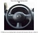 111Loncky Auto Custom Fit OEM Black Genuine Leather Car Steering Wheel Cover for Nissan March Sunny Versa 2013 Almera Accessories
