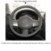 Loncky Auto Custom Fit OEM Black Genuine Leather Car Steering Wheel Cover for Nissan March 2010-2015 Sunny 2011-2013 Cube (US) 2009-2014 Versa 2012-2014 NV200 Almera Accessories